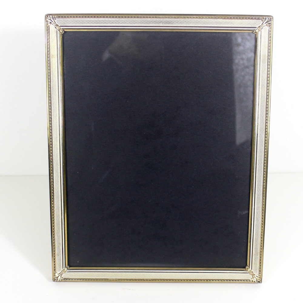 1950’s Large Rectangular Brass Picture Frame 8 x 10 Table Top photograph frame